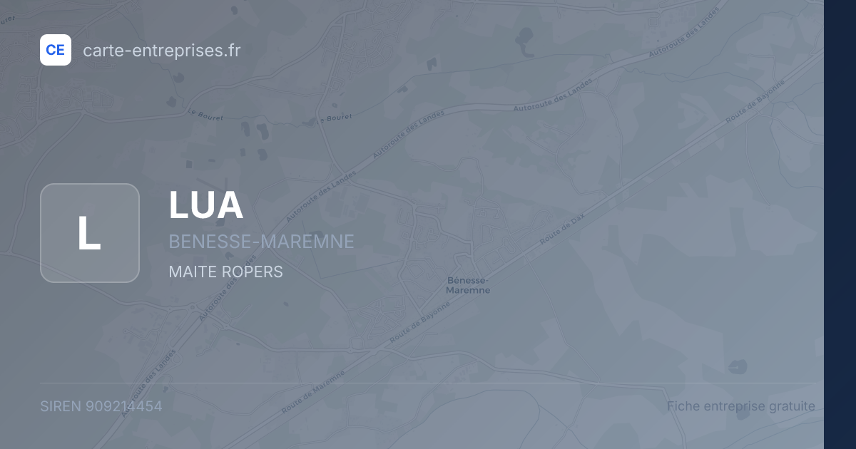 LUA — 909214454 — fiche entreprise