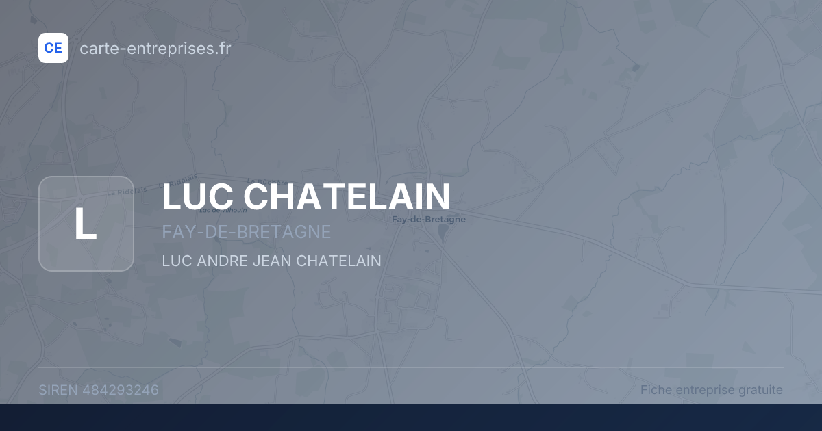 LUC CHATELAIN — 484293246 — fiche entreprise