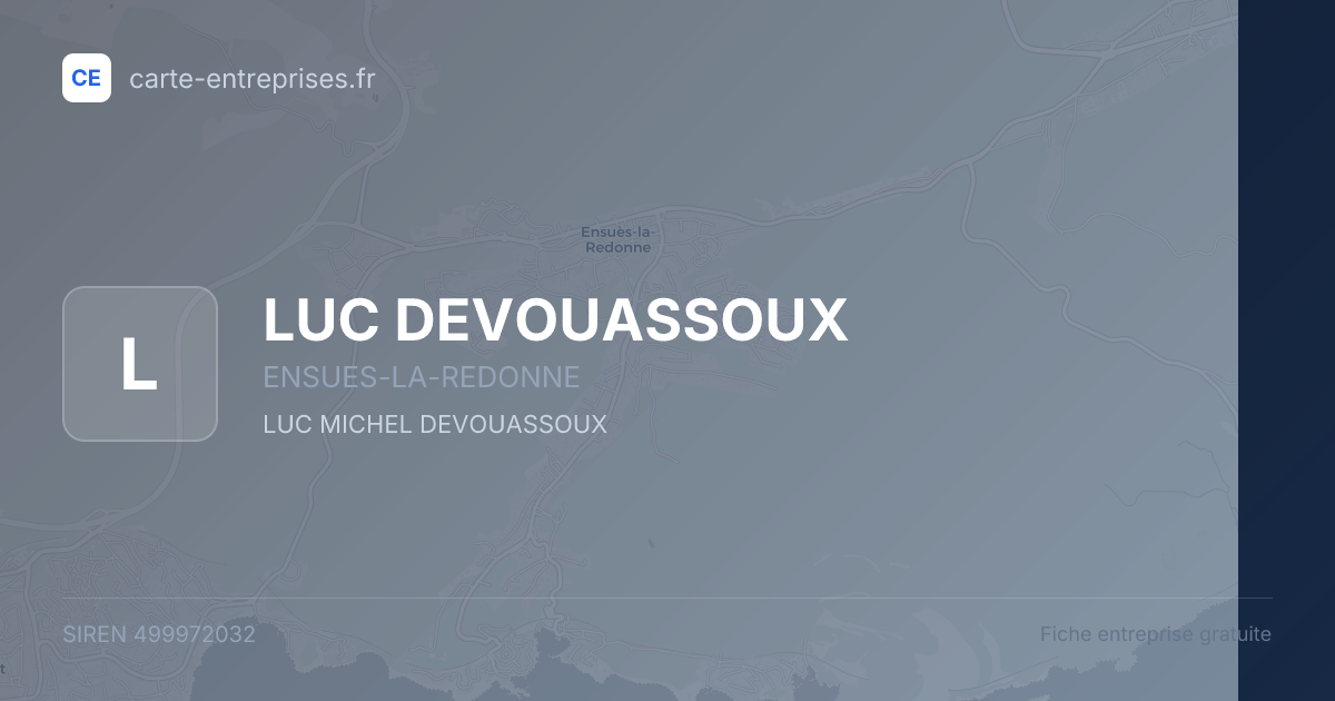 LUC DEVOUASSOUX — 499972032 — fiche entreprise