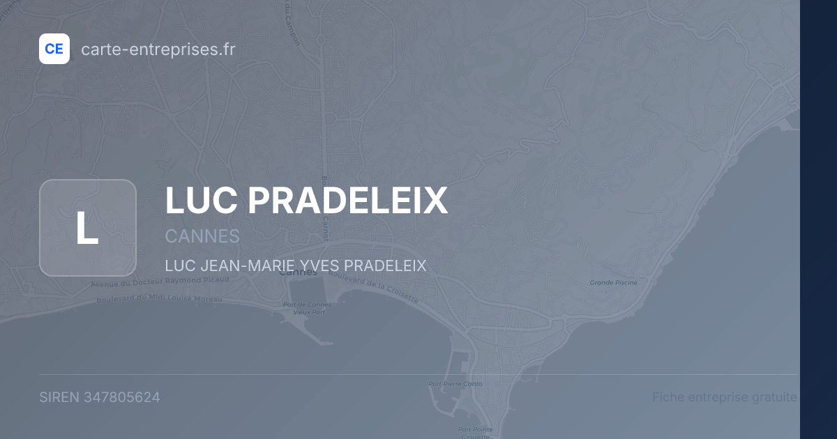 LUC PRADELEIX — 347805624 — fiche entreprise