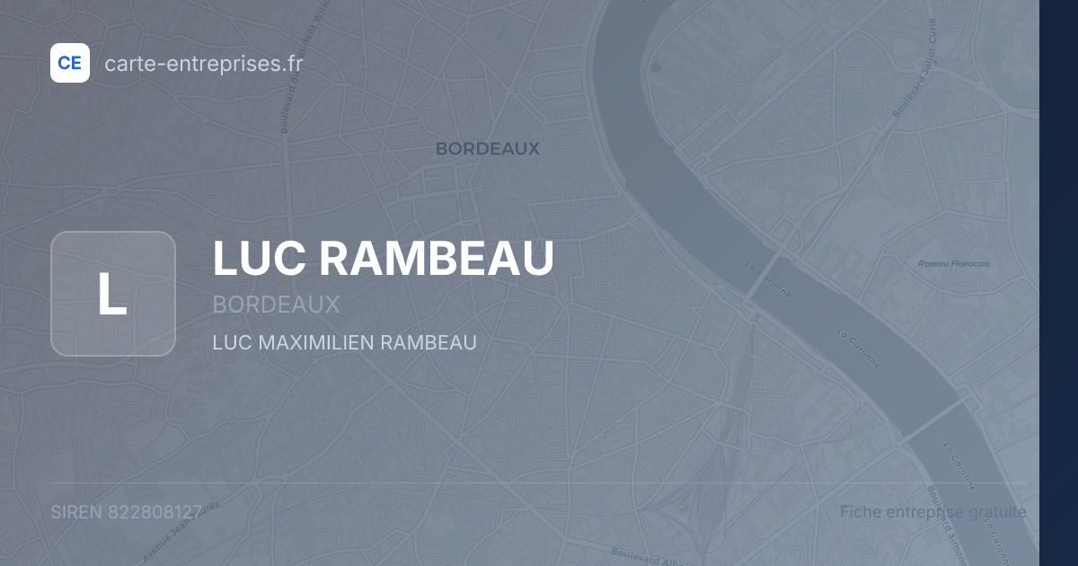 LUC RAMBEAU — 822808127 — fiche entreprise