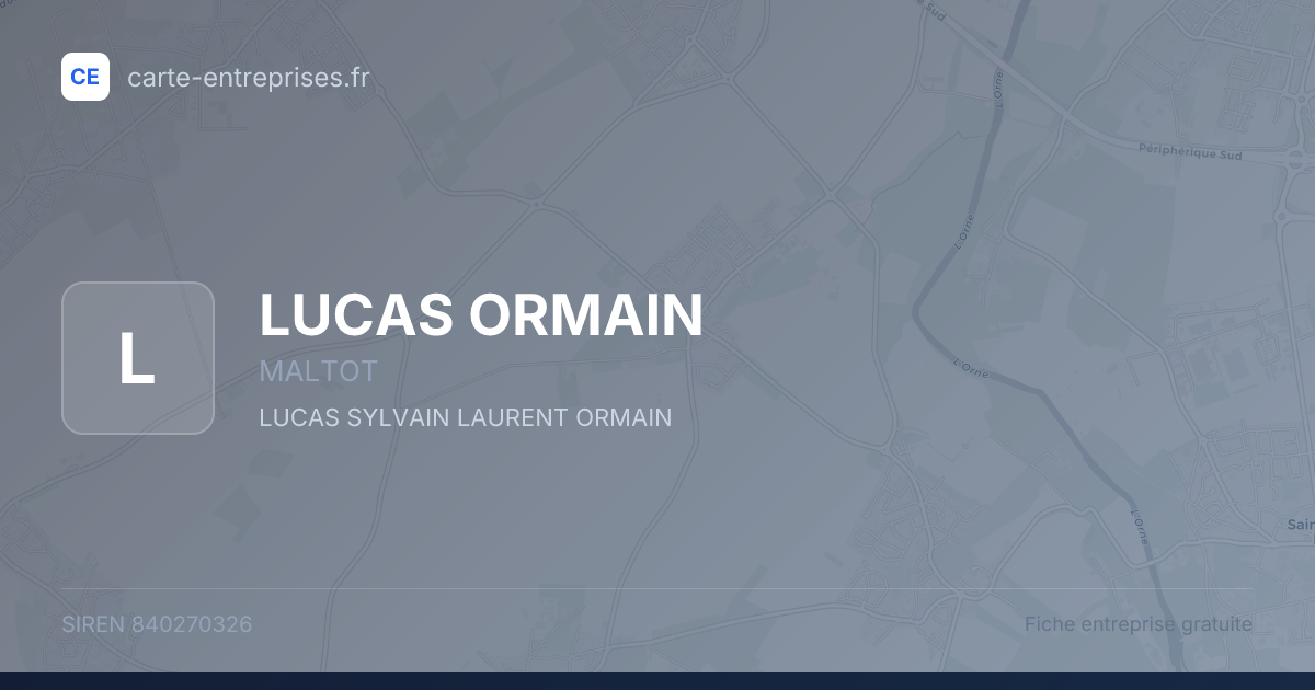 LUCAS ORMAIN — 840270326 — fiche entreprise