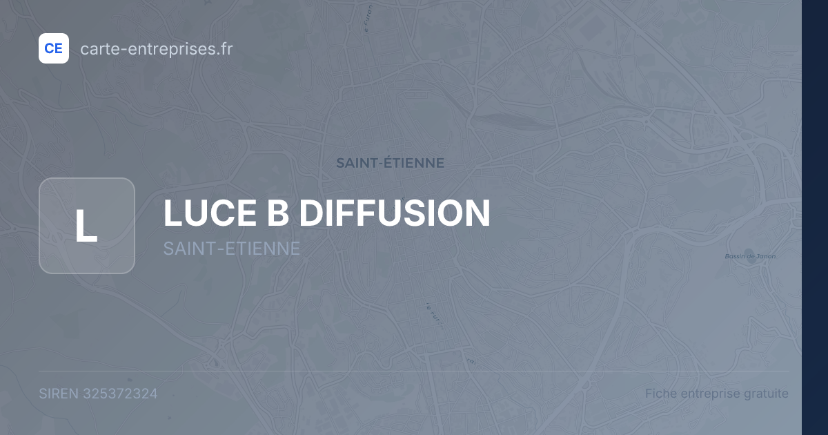 LUCE B DIFFUSION — 325372324 — fiche entreprise