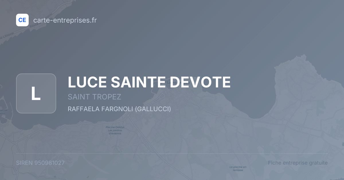 LUCE SAINTE DEVOTE — 950981027 — fiche entreprise