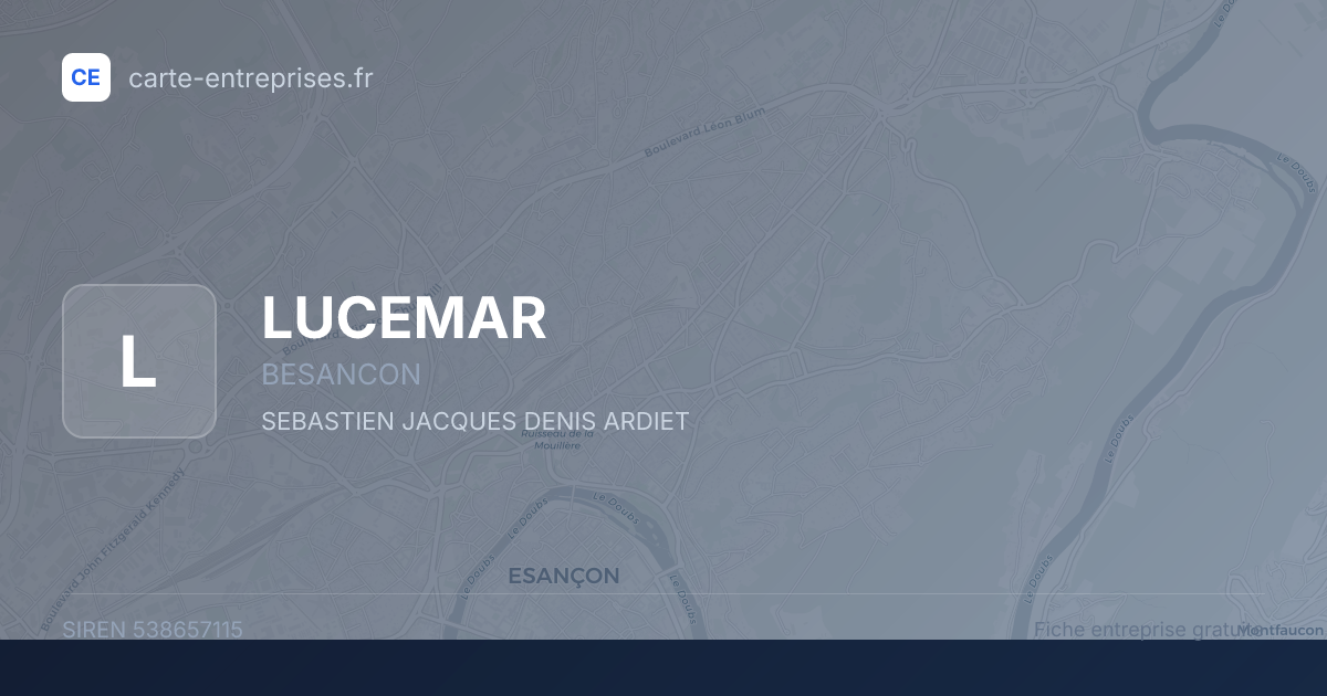 LUCEMAR — 538657115 — fiche entreprise
