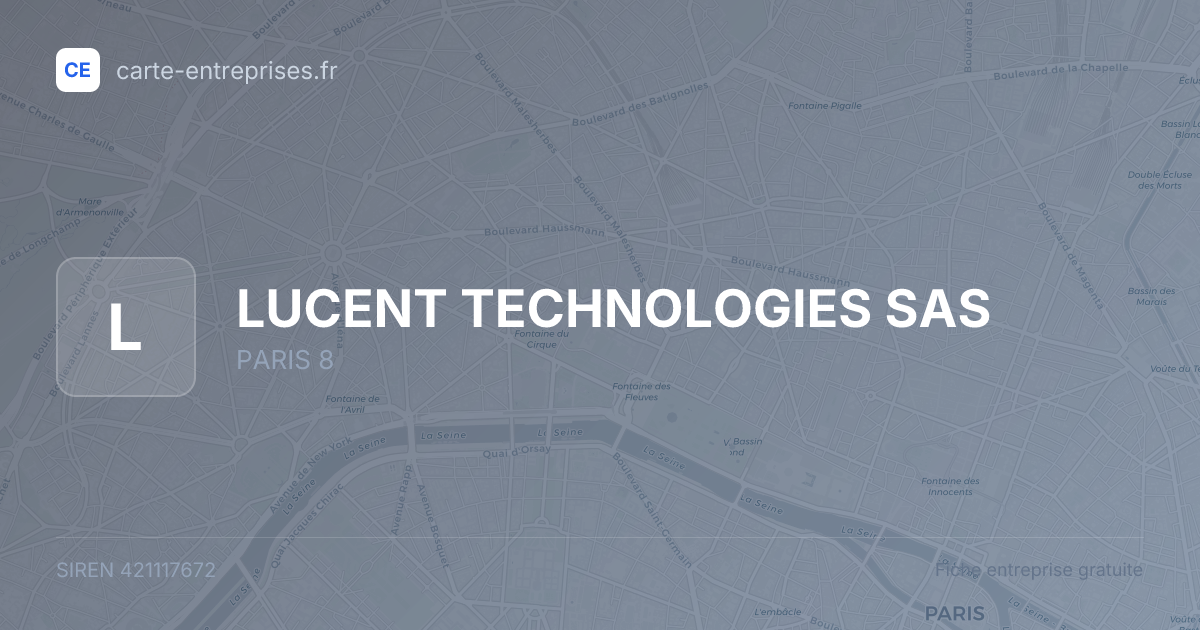 LUCENT TECHNOLOGIES SAS — 421117672 — fiche entreprise