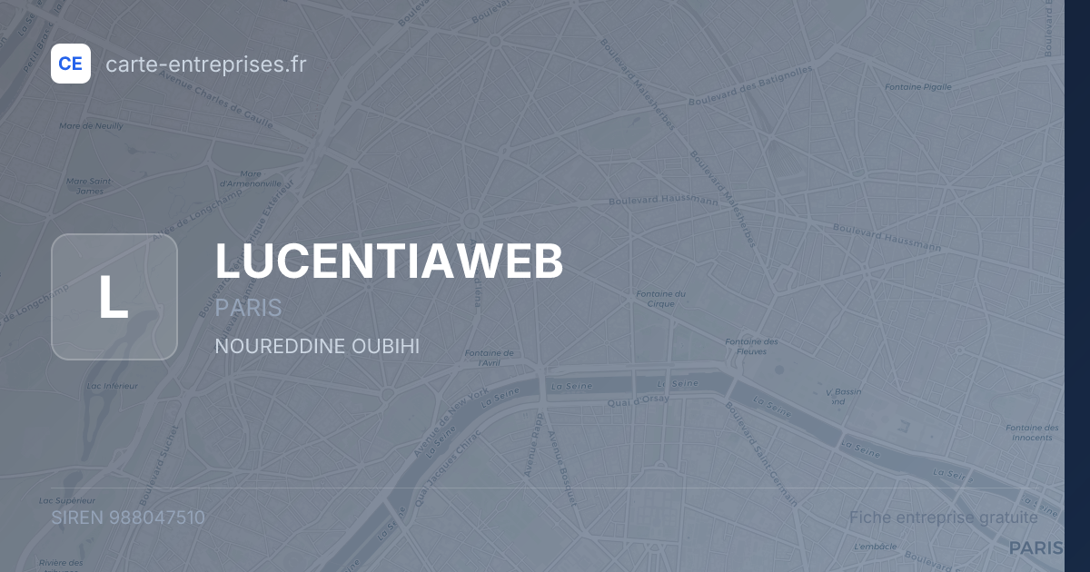 LUCENTIAWEB — 988047510 — fiche entreprise