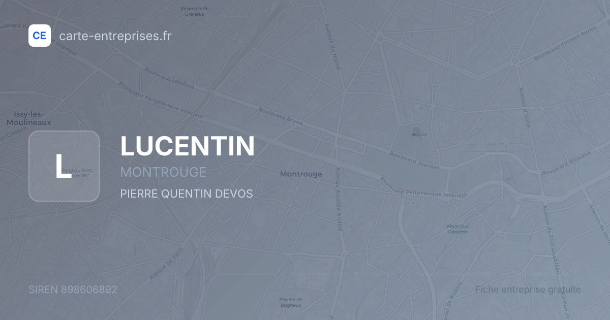 LUCENTIN — 898606892 — fiche entreprise