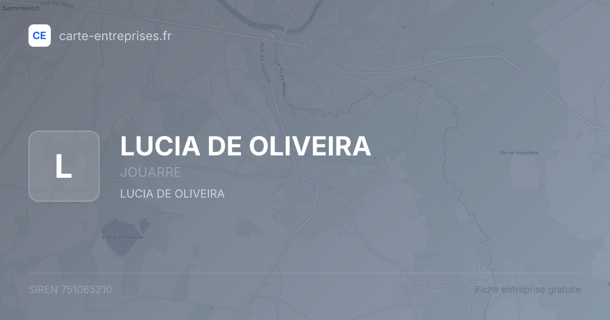 LUCIA DE OLIVEIRA — 751065210 — fiche entreprise