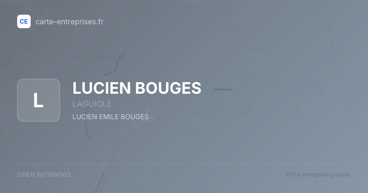 LUCIEN BOUGES — 887994903 — fiche entreprise