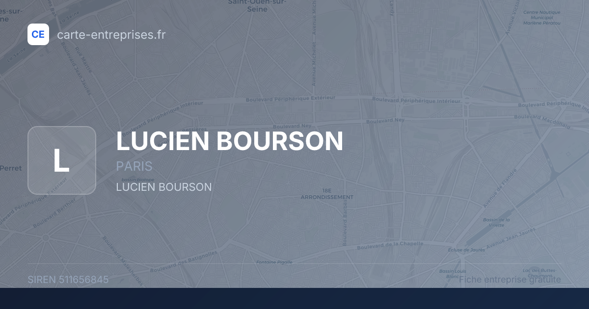 LUCIEN BOURSON — 511656845 — fiche entreprise