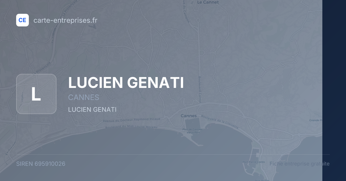 LUCIEN GENATI — 695910026 — fiche entreprise