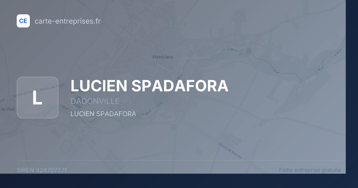 LUCIEN SPADAFORA — 424707271 — fiche entreprise