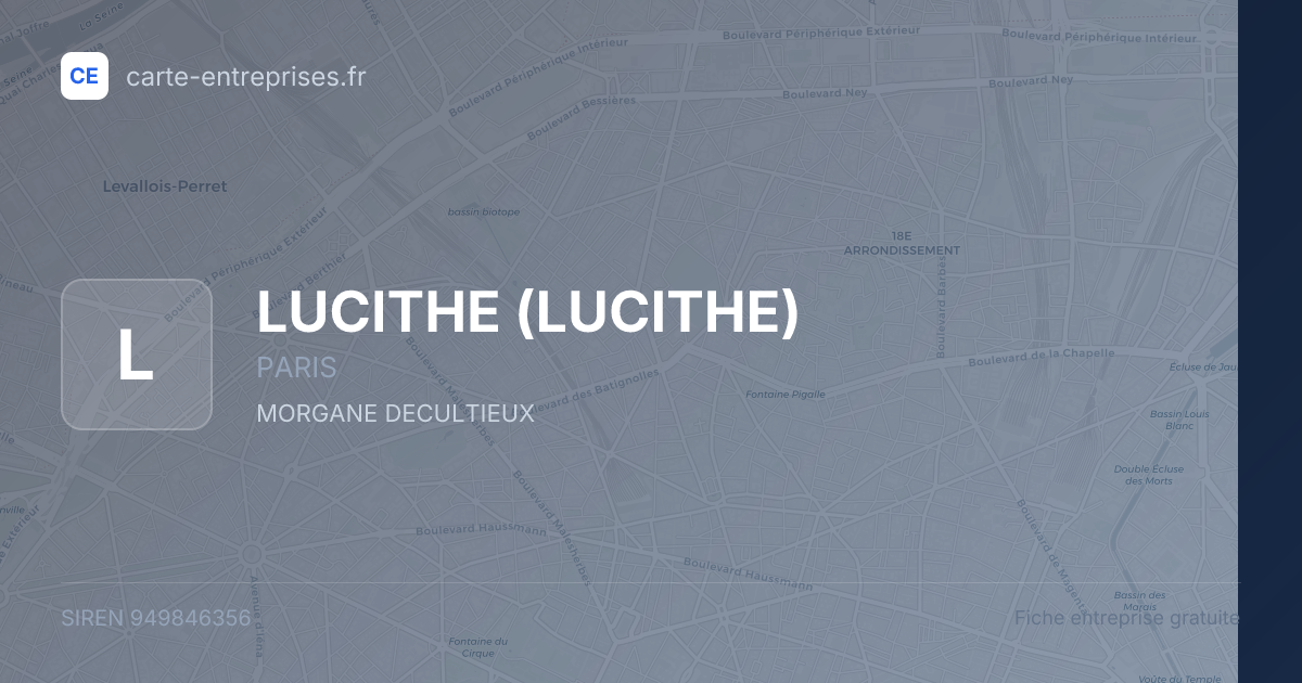 LUCITHE — 949846356 — fiche entreprise