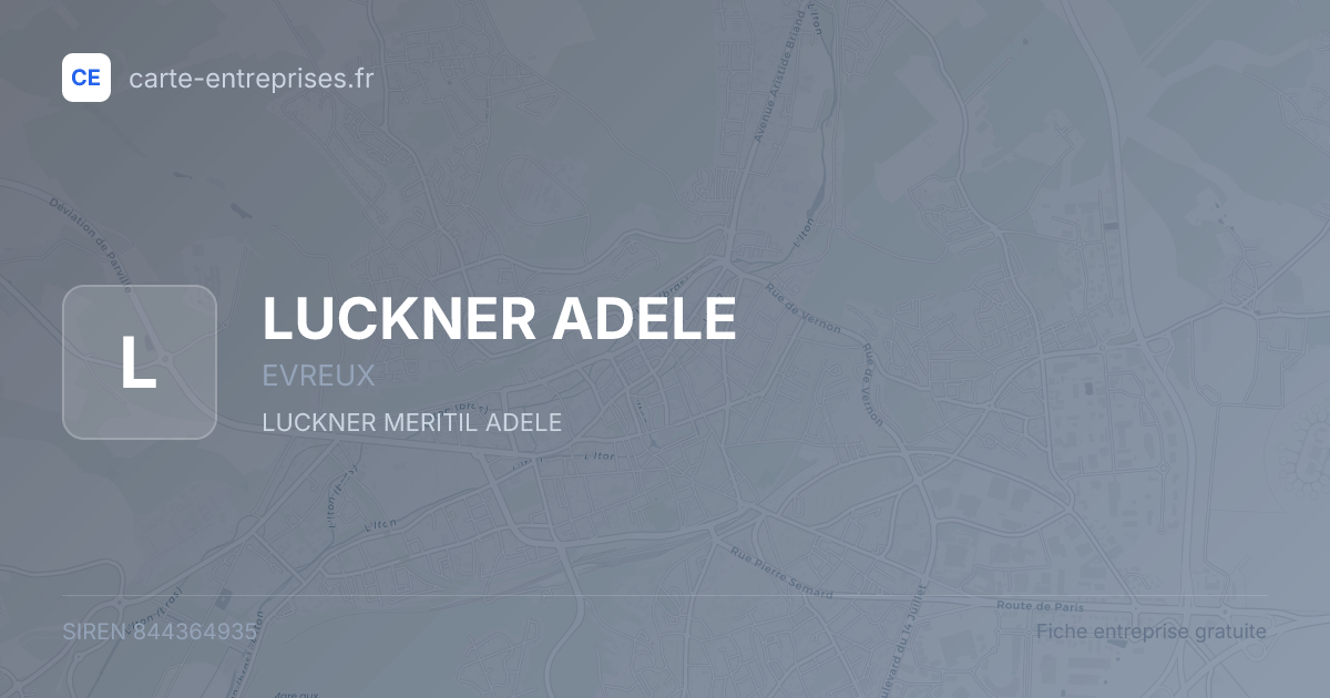 LUCKNER ADELE — 844364935 — fiche entreprise