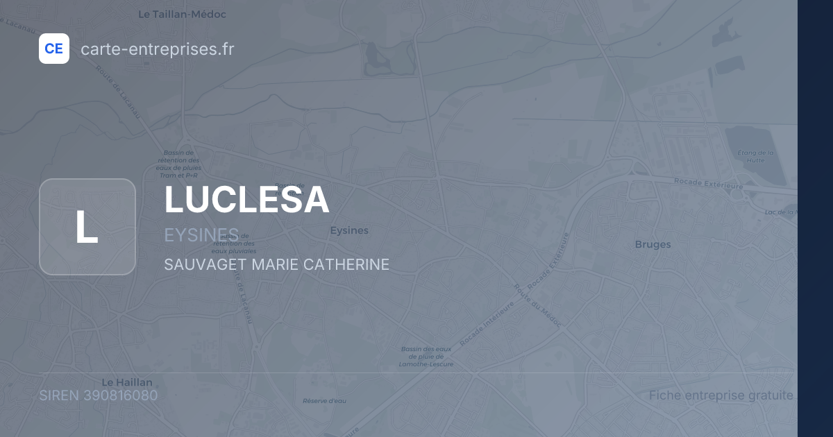 LUCLESA — 390816080 — fiche entreprise