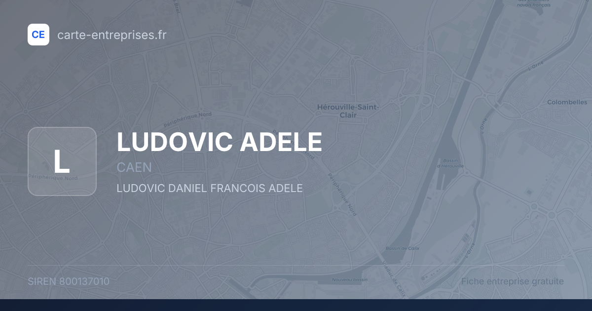 LUDOVIC ADELE — 800137010 — fiche entreprise