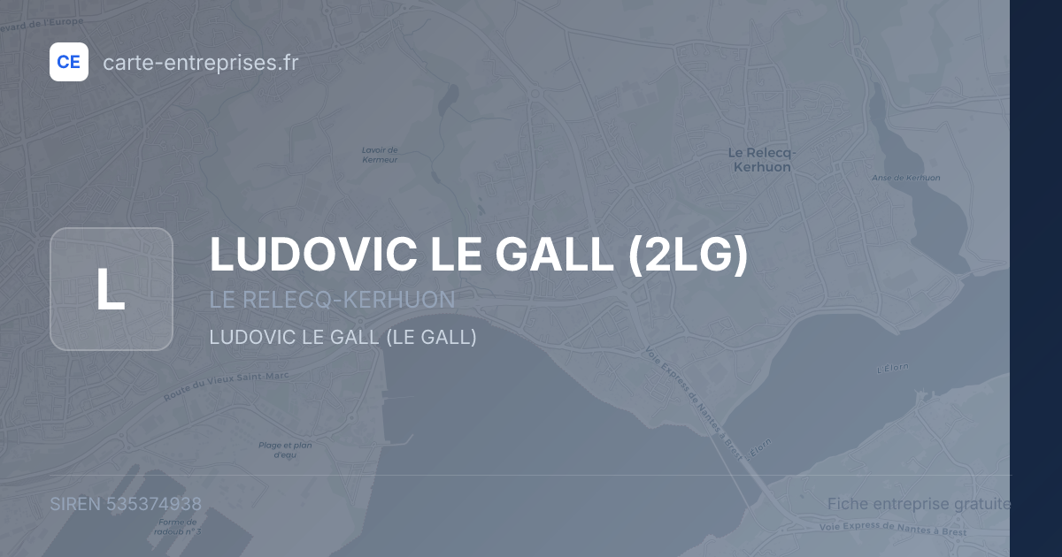 LUDOVIC LE GALL (2LG) — 535374938 — fiche entreprise