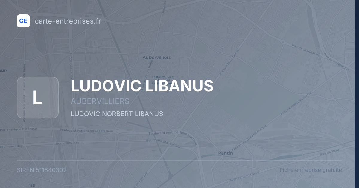 LUDOVIC LIBANUS — 511640302 — fiche entreprise