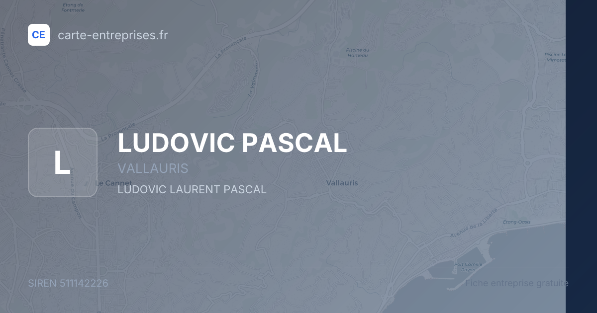 LUDOVIC PASCAL — 511142226 — fiche entreprise