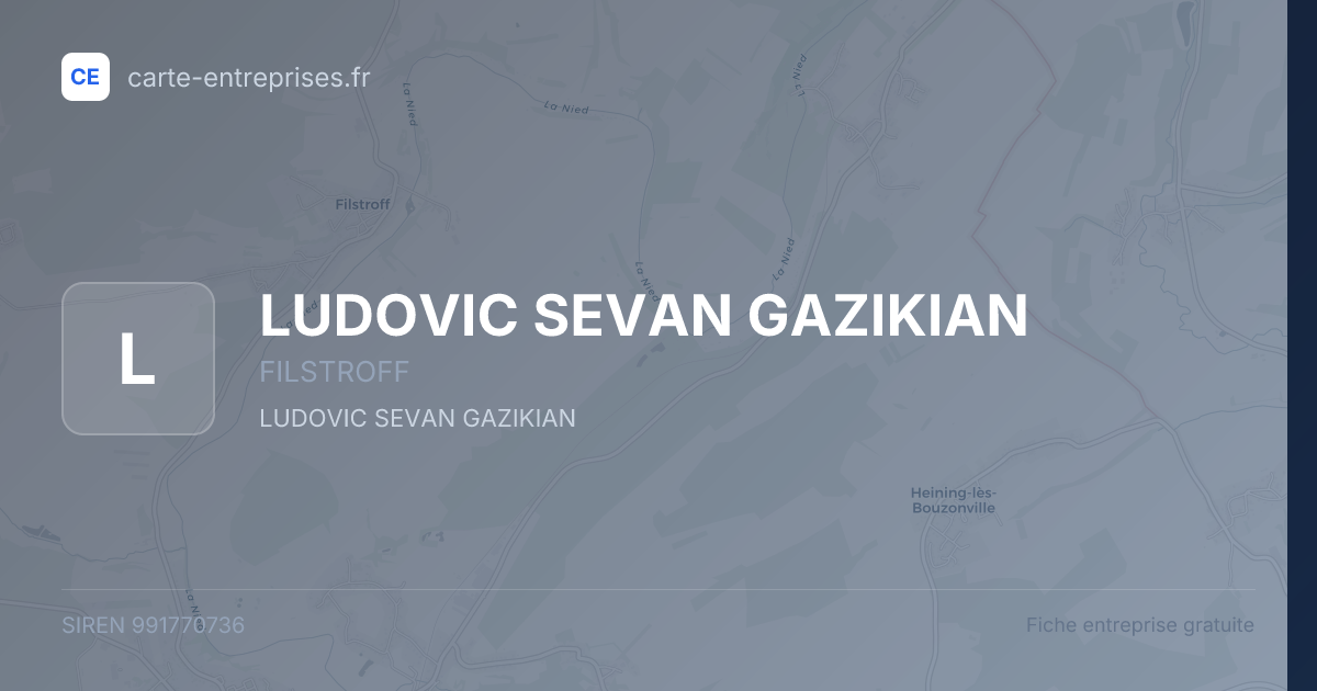 LUDOVIC SEVAN GAZIKIAN — 991770736 — fiche entreprise
