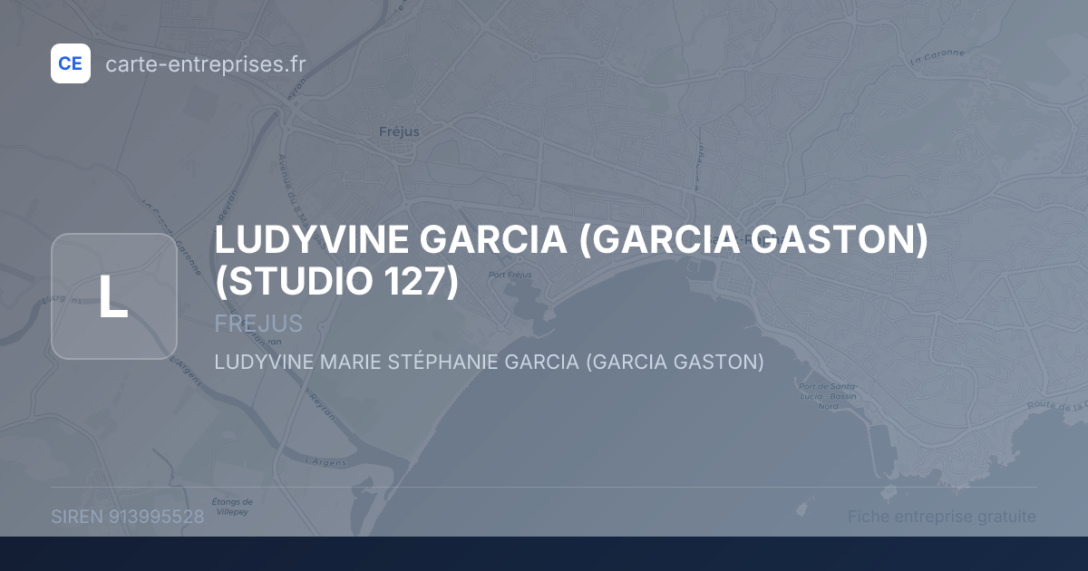 LUDYVINE GARCIA (GARCIA GASTON) (STUDIO 127) — 913995528 — fiche entreprise
