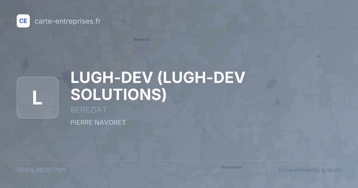 LUGH-DEV (LUGH-DEV SOLUTIONS) — 992877811 — fiche entreprise