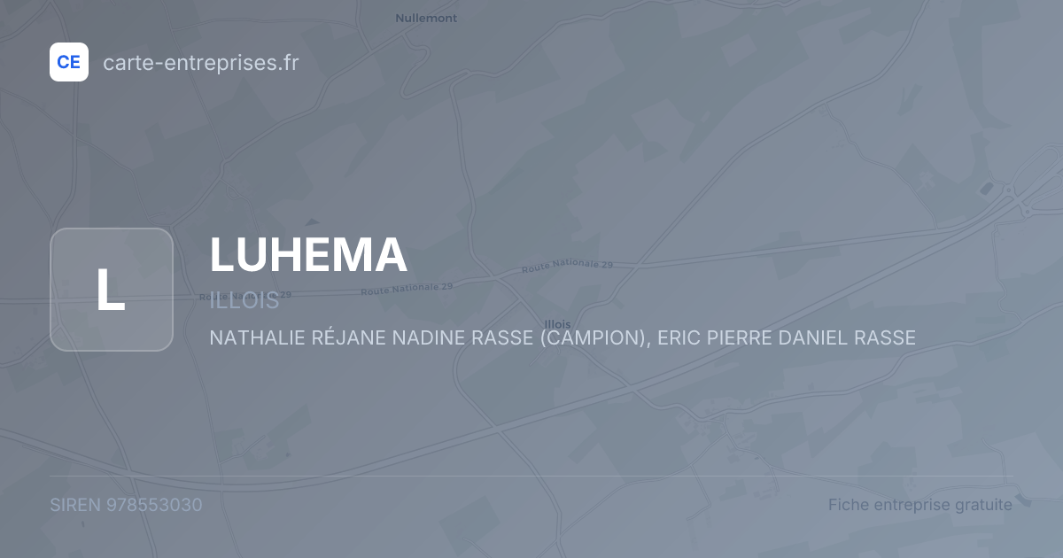 LUHEMA — 978553030 — fiche entreprise