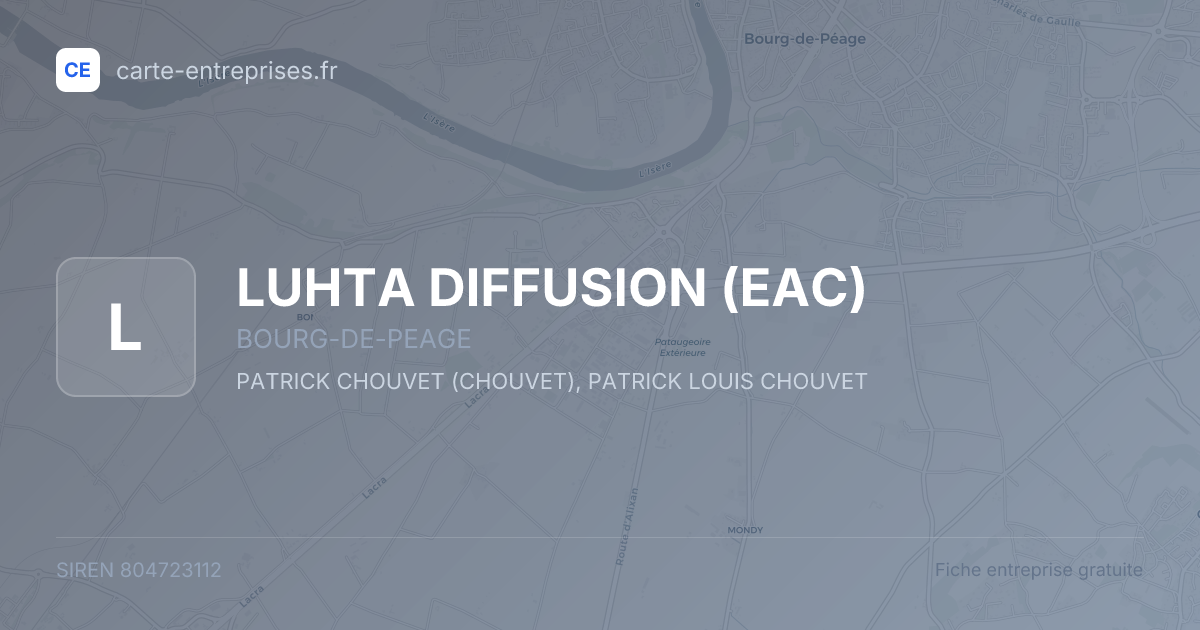 LUHTA DIFFUSION (EAC) — 804723112 — fiche entreprise