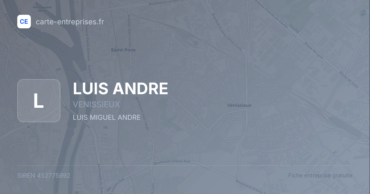 LUIS ANDRE — 452775992 — fiche entreprise