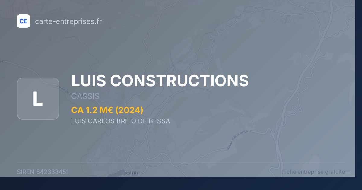 LUIS CONSTRUCTIONS — 842338451 — fiche entreprise