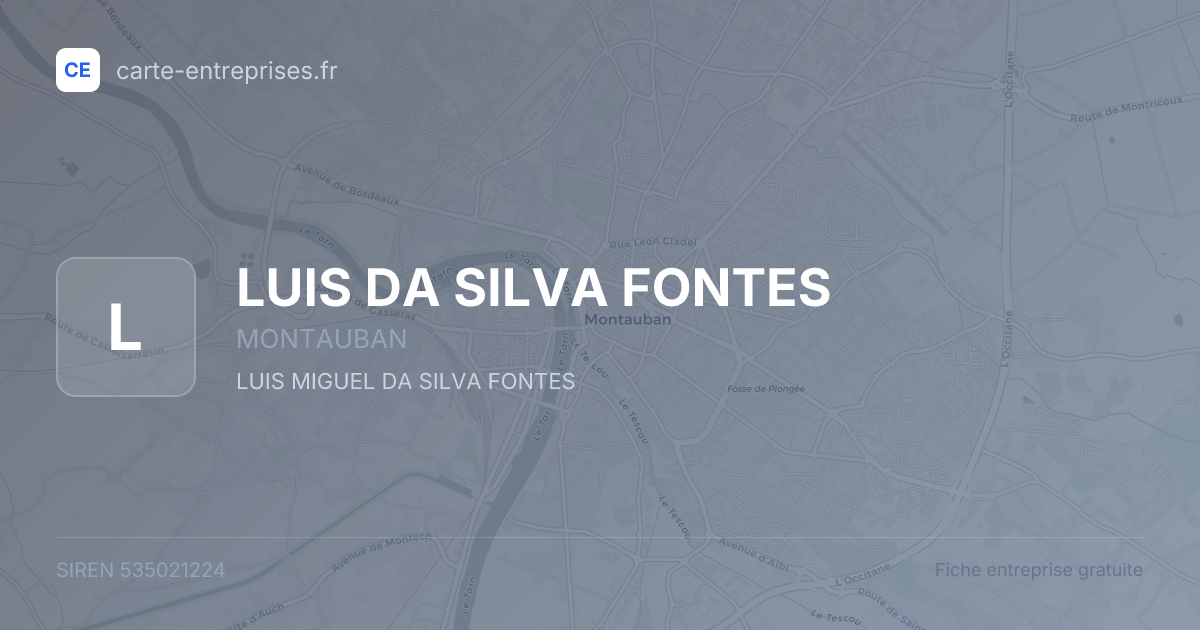 LUIS DA SILVA FONTES — 535021224 — fiche entreprise
