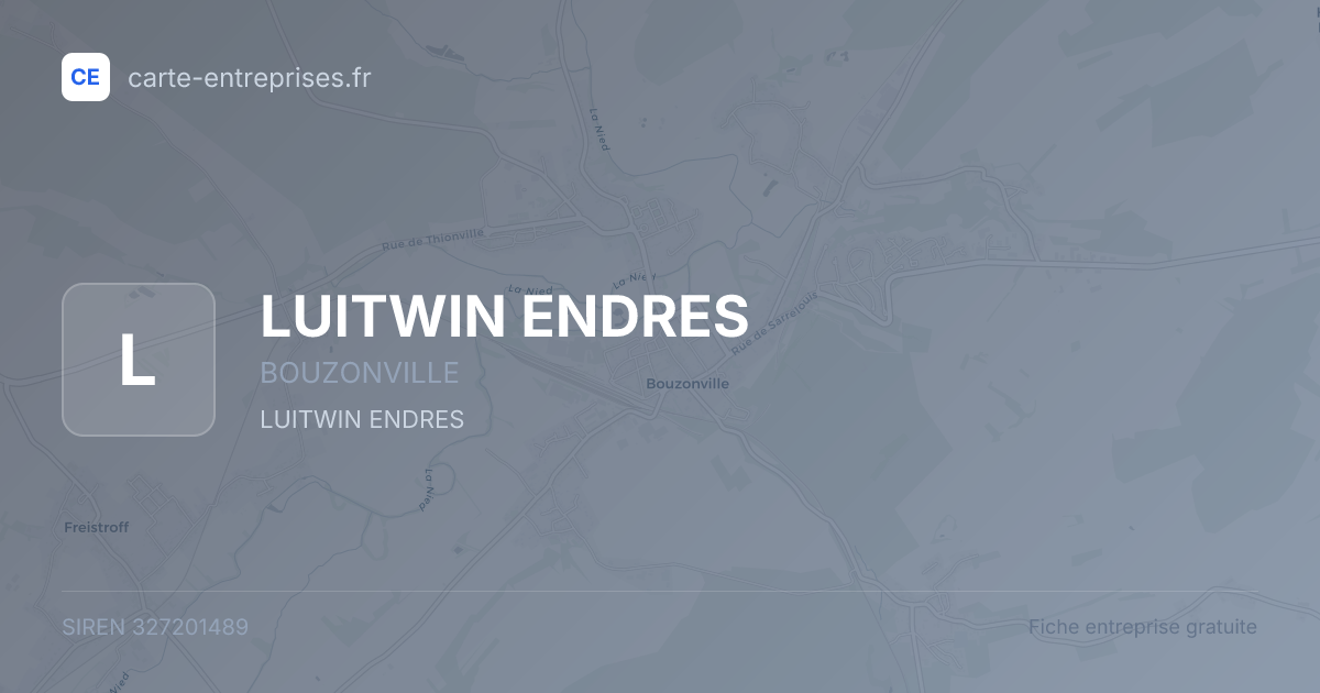 LUITWIN ENDRES — 327201489 — fiche entreprise