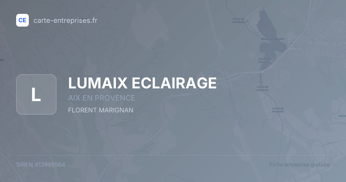 LUMAIX ECLAIRAGE — 413995564 — fiche entreprise