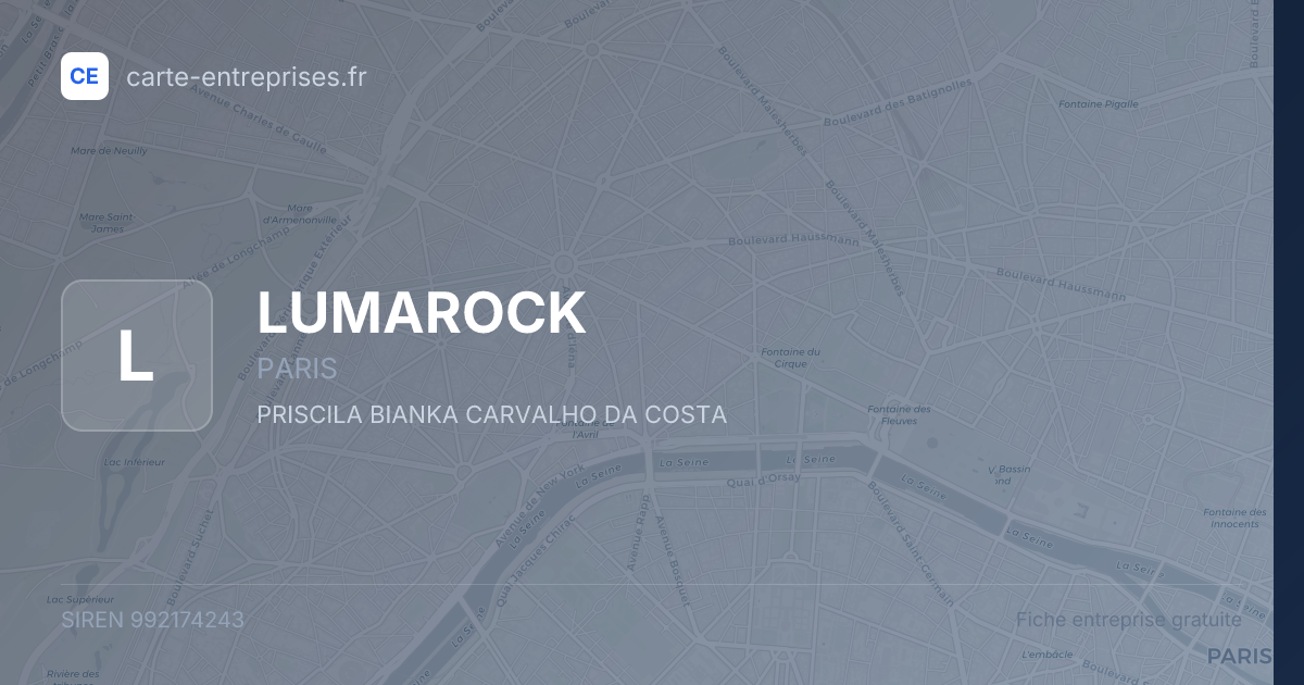 LUMAROCK — 992174243 — fiche entreprise