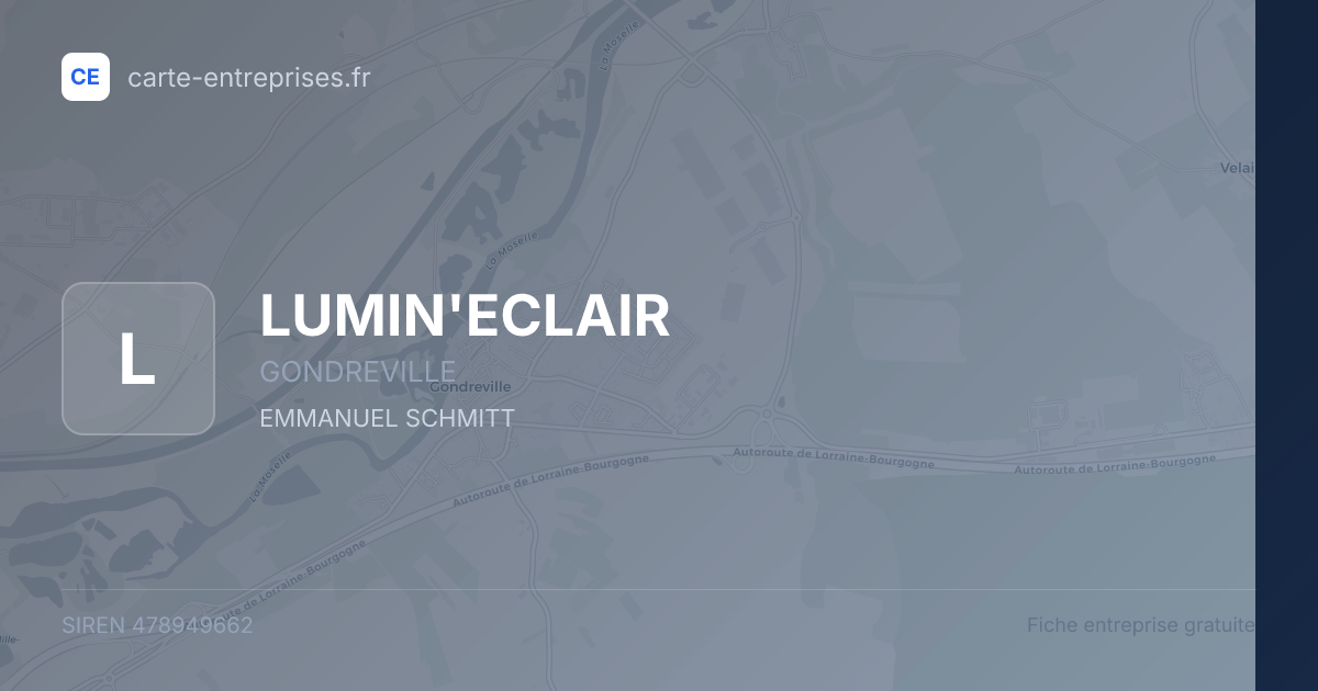 LUMIN'ECLAIR — 478949662 — fiche entreprise