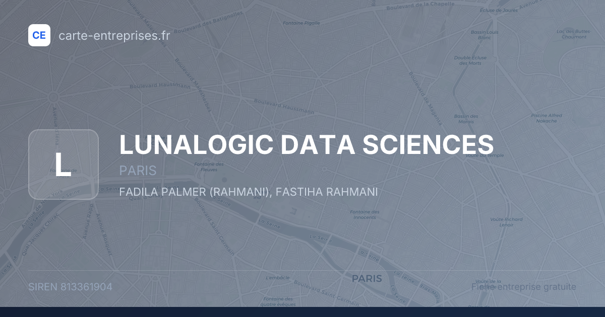 LUNALOGIC DATA SCIENCES — 813361904 — fiche entreprise