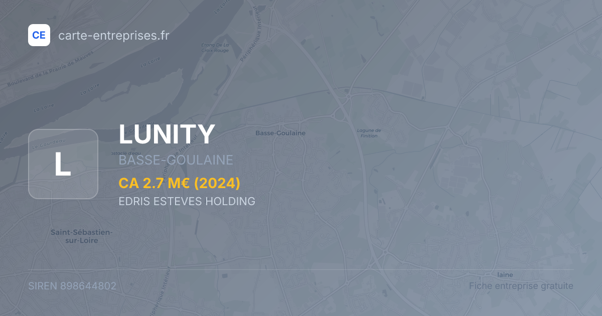 LUNITY — 898644802 — fiche entreprise