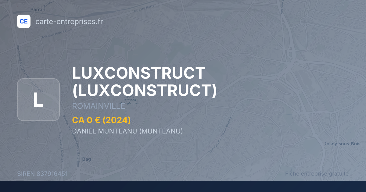 LUXCONSTRUCT — 837916451 — fiche entreprise