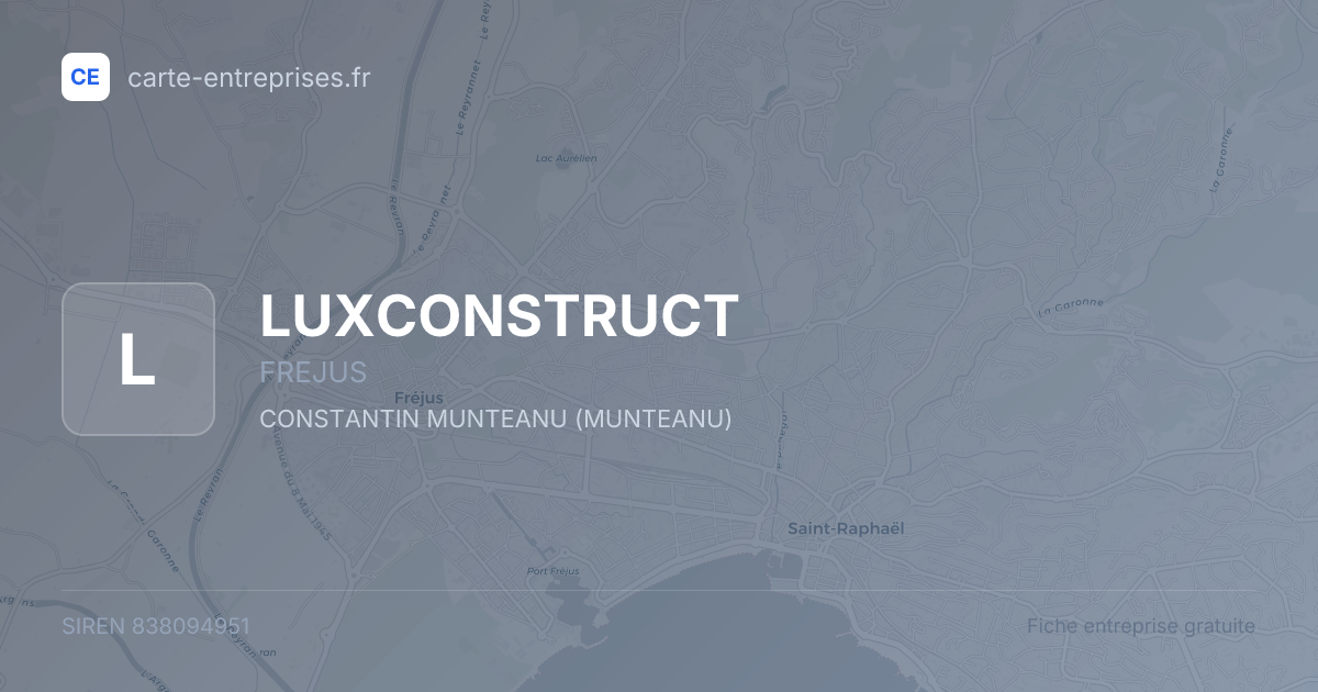 LUXCONSTRUCT — 838094951 — fiche entreprise