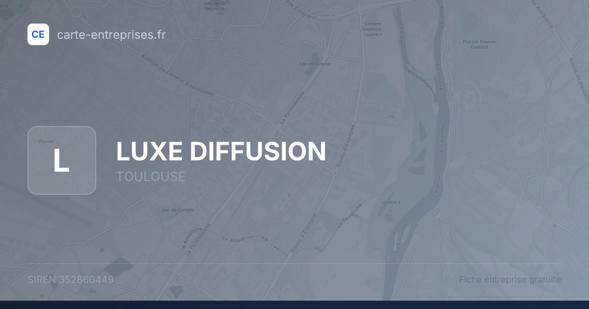 LUXE DIFFUSION — 352860449 — fiche entreprise