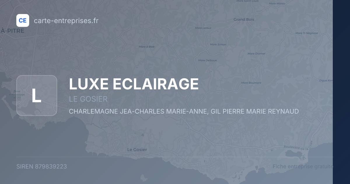 LUXE ECLAIRAGE — 879839223 — fiche entreprise