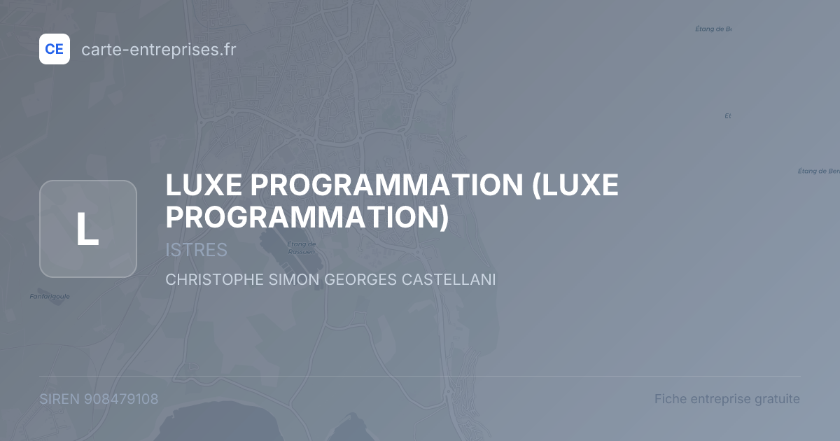 LUXE PROGRAMMATION — 908479108 — fiche entreprise