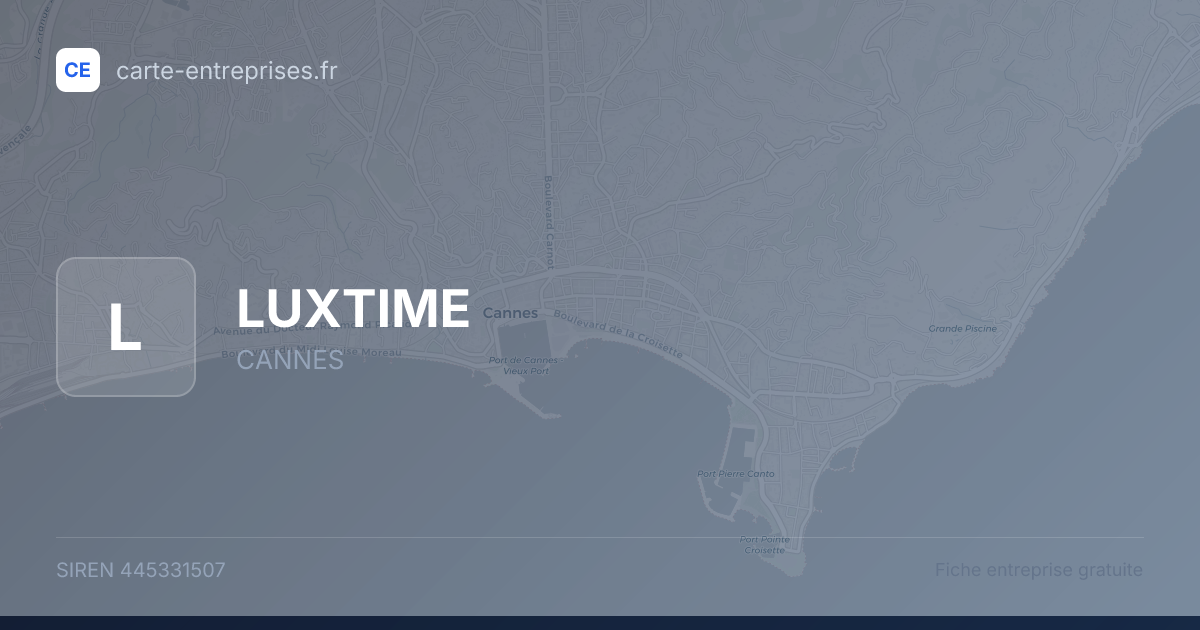 LUXTIME — 445331507 — fiche entreprise