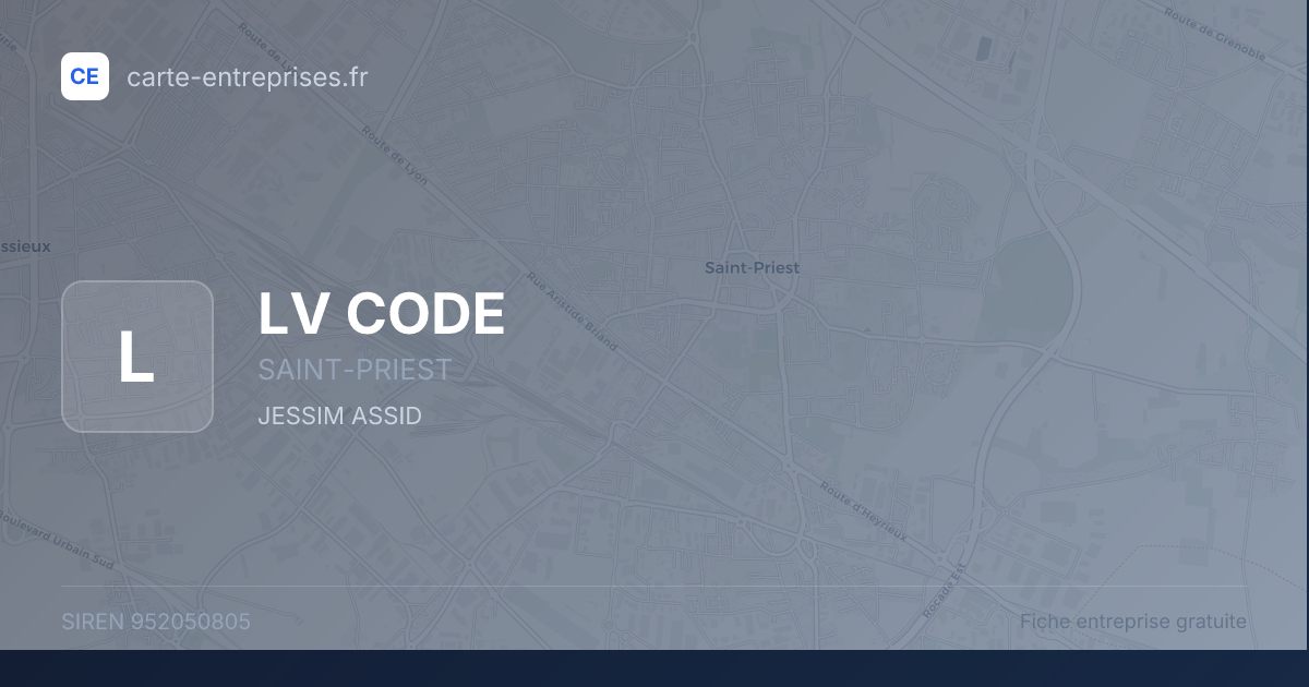 LV CODE — 952050805 — fiche entreprise