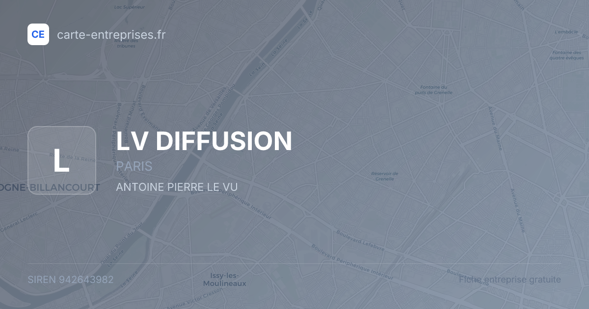 LV DIFFUSION — 942643982 — fiche entreprise