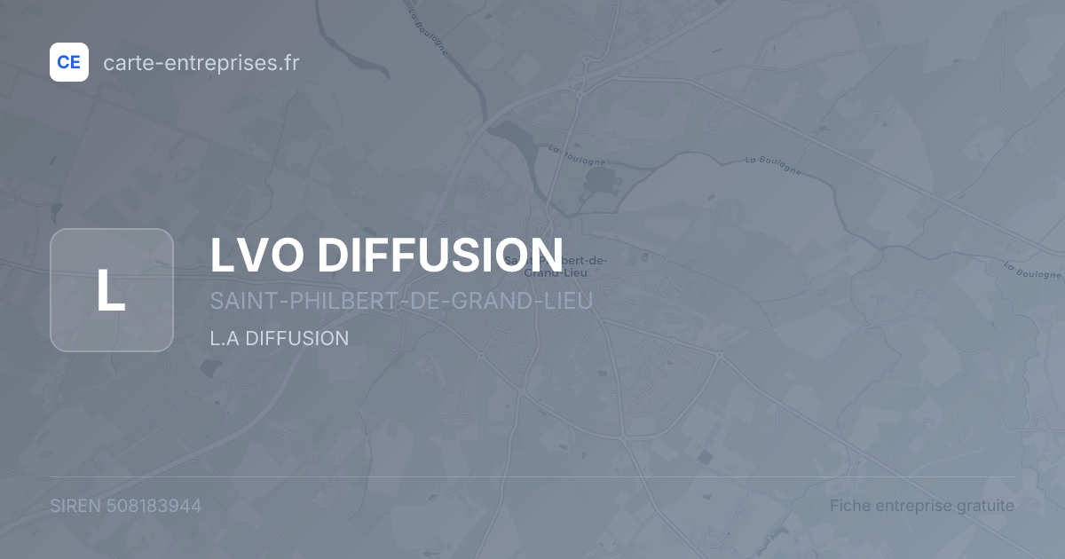 LVO DIFFUSION — 508183944 — fiche entreprise