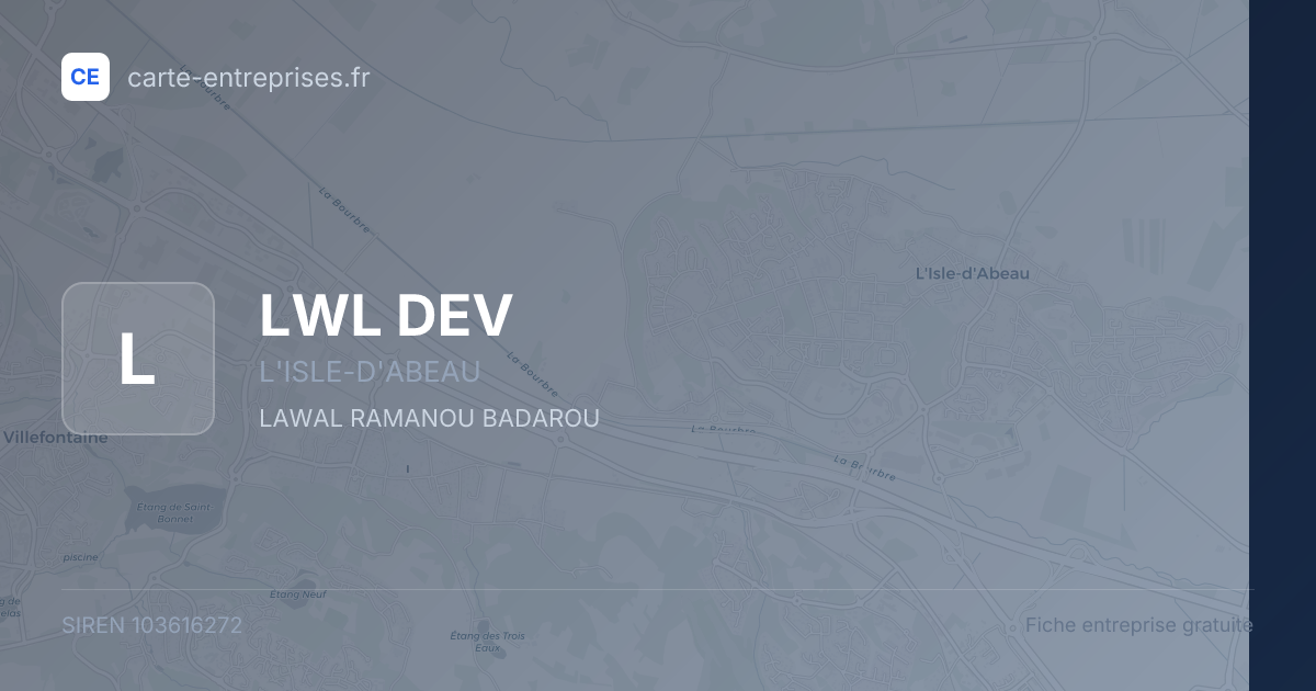 LWL DEV — 103616272 — fiche entreprise