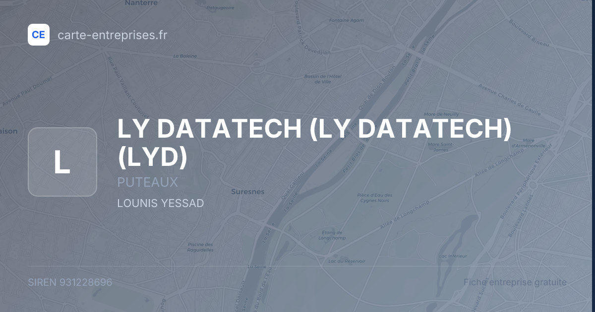 LY DATATECH (LY DATATECH) (LYD) — 931228696 — fiche entreprise