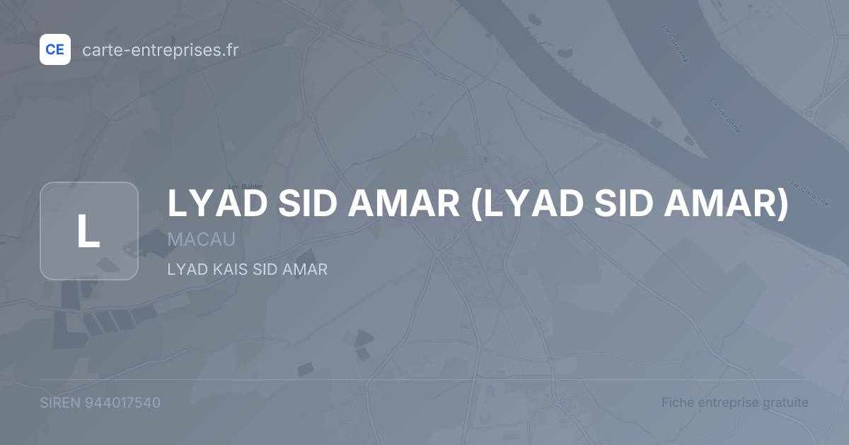 LYAD SID AMAR — 944017540 — fiche entreprise